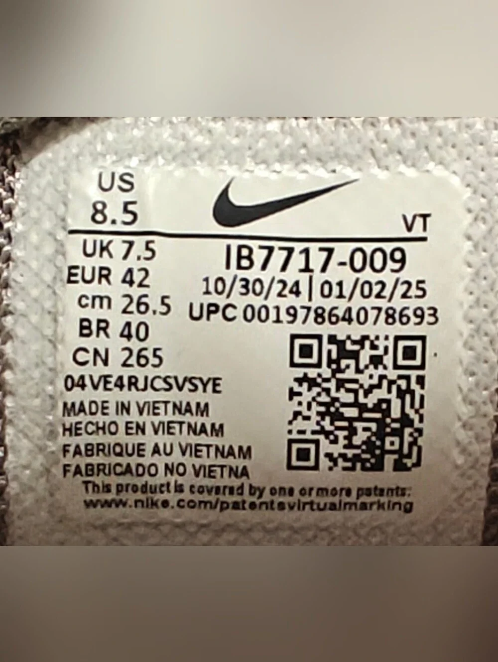 Size 8.5 - Nike Pegasus Wave Premium College Grey Copper Moon